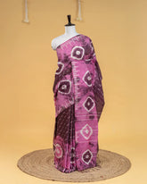 SC2969 - Raw Silk With Bandhini Design